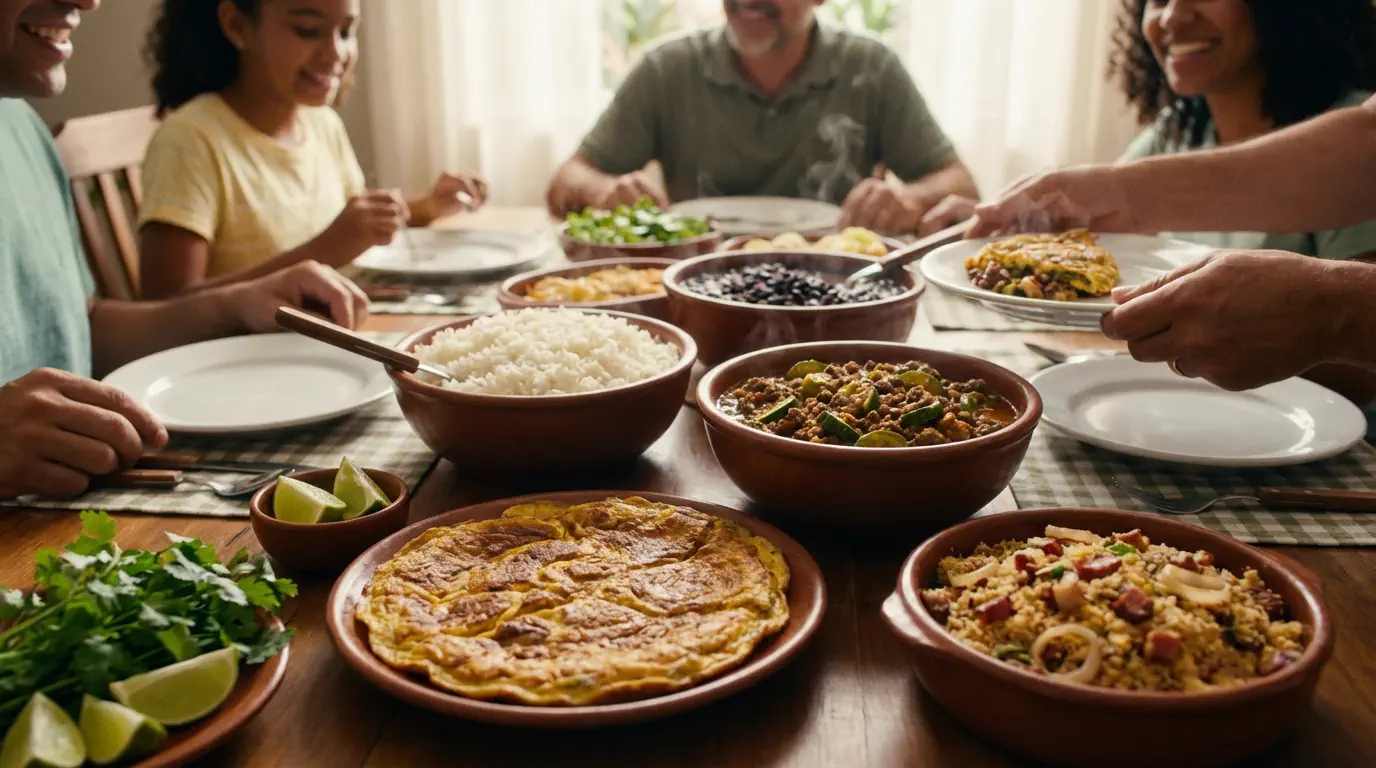 Almoços simples e gostosos para todos os dias com arroz feijão carne e salada