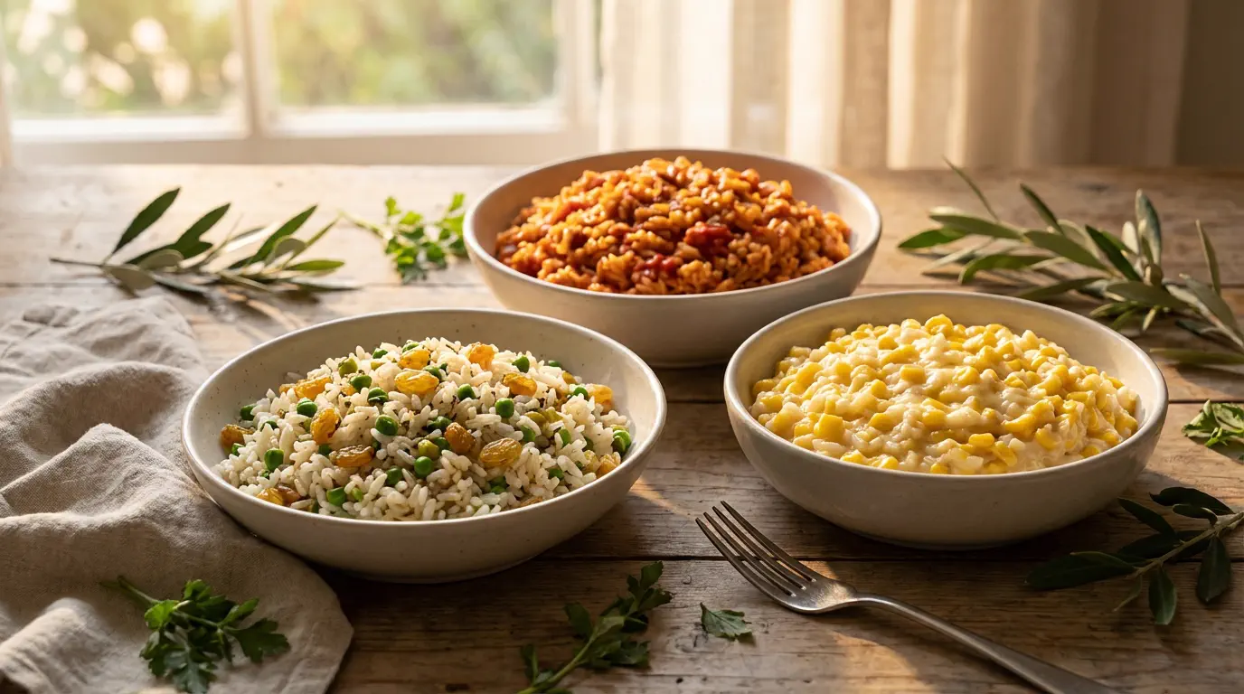 Arroz diferente em 10 minutos com legumes coloridos e ervas