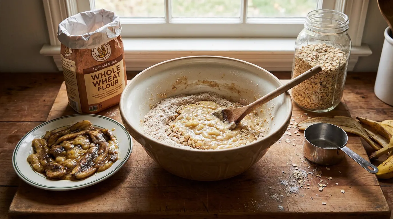 receita de bolo integral de banana fofinho na forma