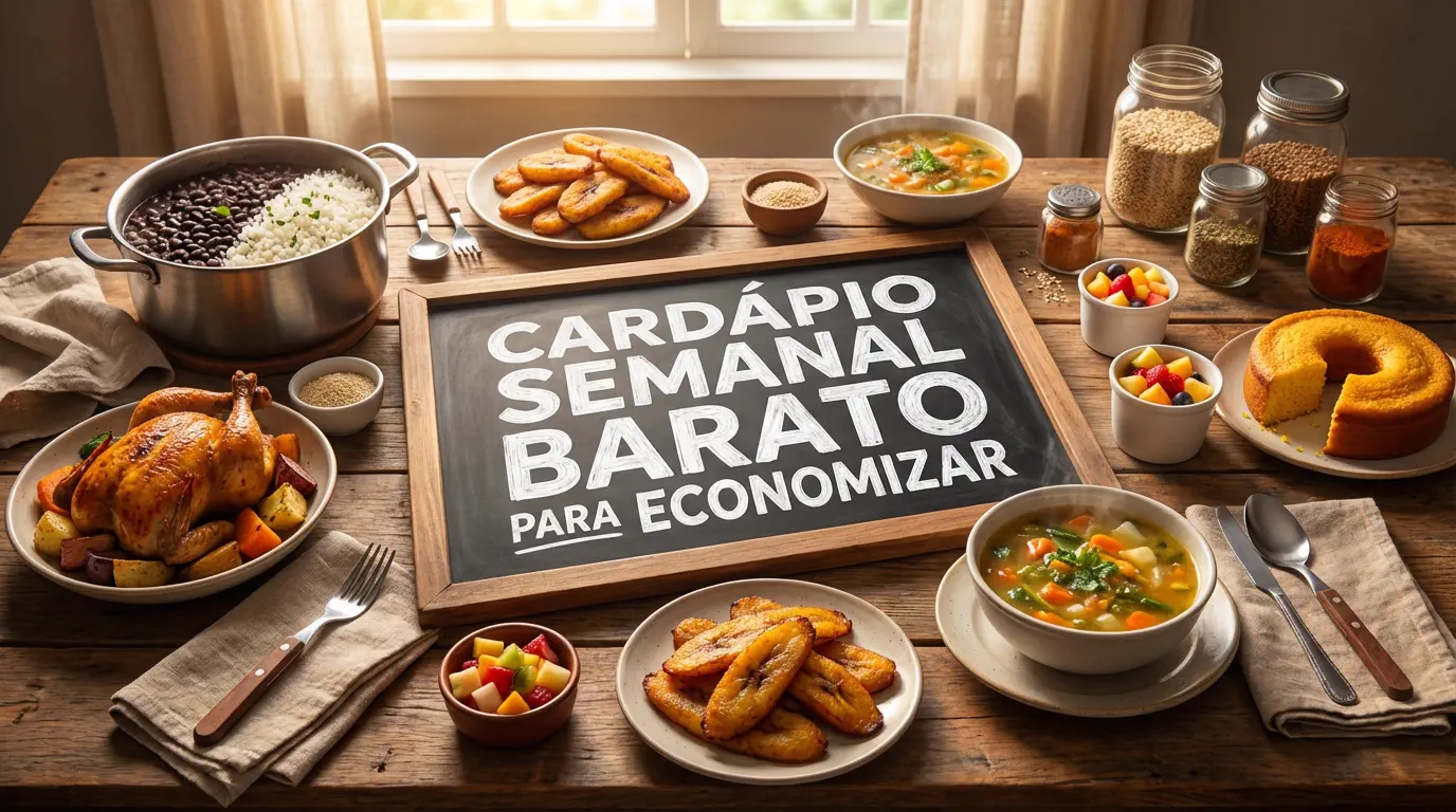 Cardápio Semanal Barato para Economizar (R$ 12/dia)