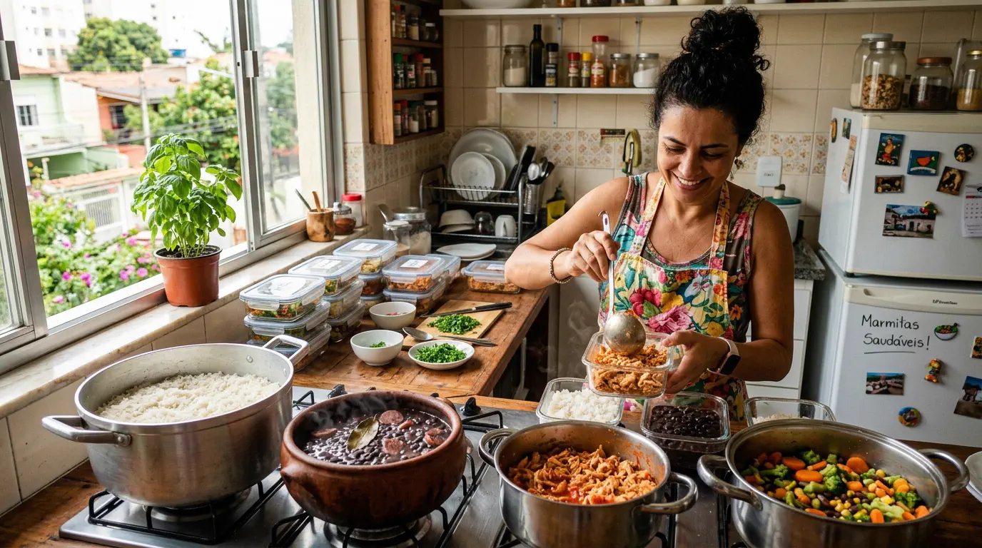 como fazer almoço completo com pouco dinheiro em mesa farta e econômica
