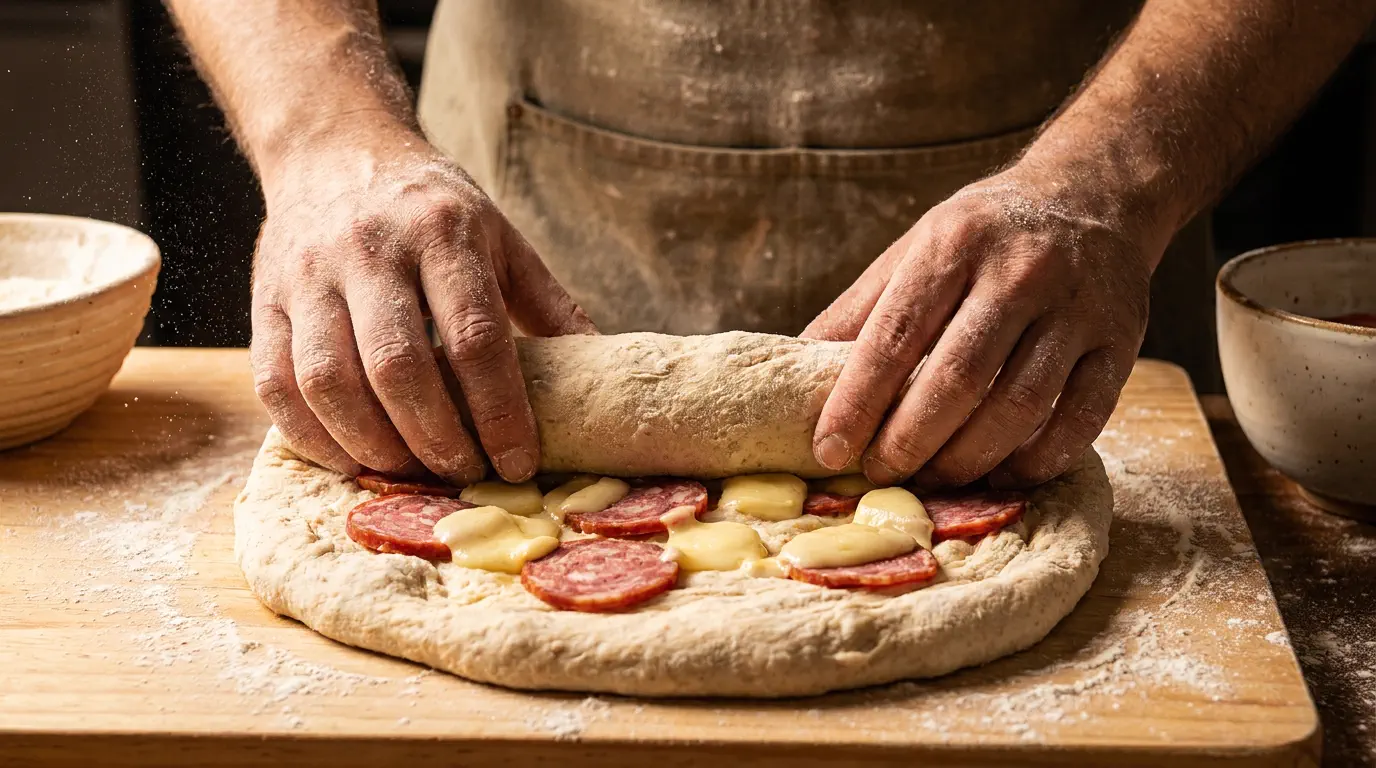 como fazer pão de calabresa no forno