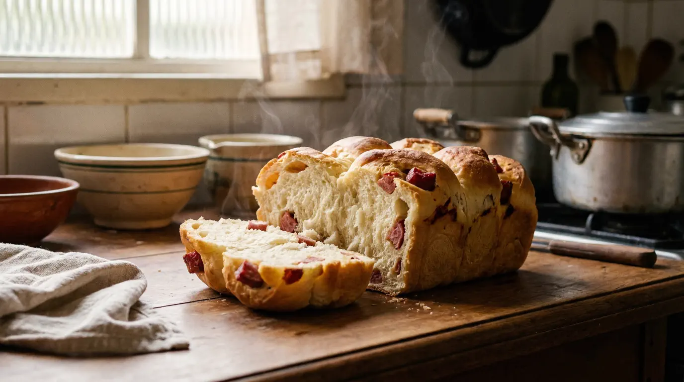 como fazer pão de calabresa caseiro fofinho