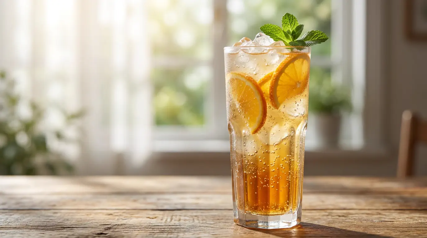 receita de fanta caseira em jarra de vidro