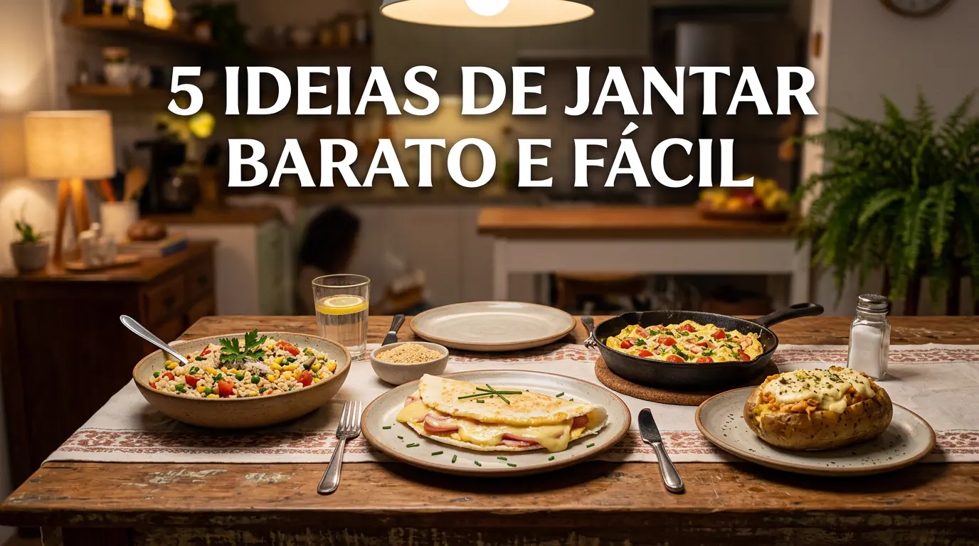 5 Ideias de Jantar Barato e Fácil (Prontos em 20 Minutos)