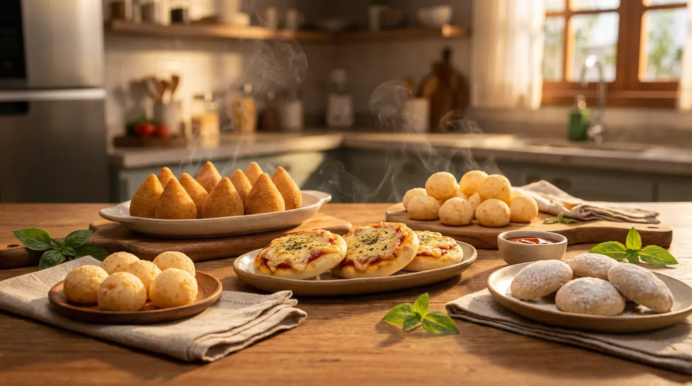 Lanches na Air Fryer simples e deliciosos com salgados crocantes