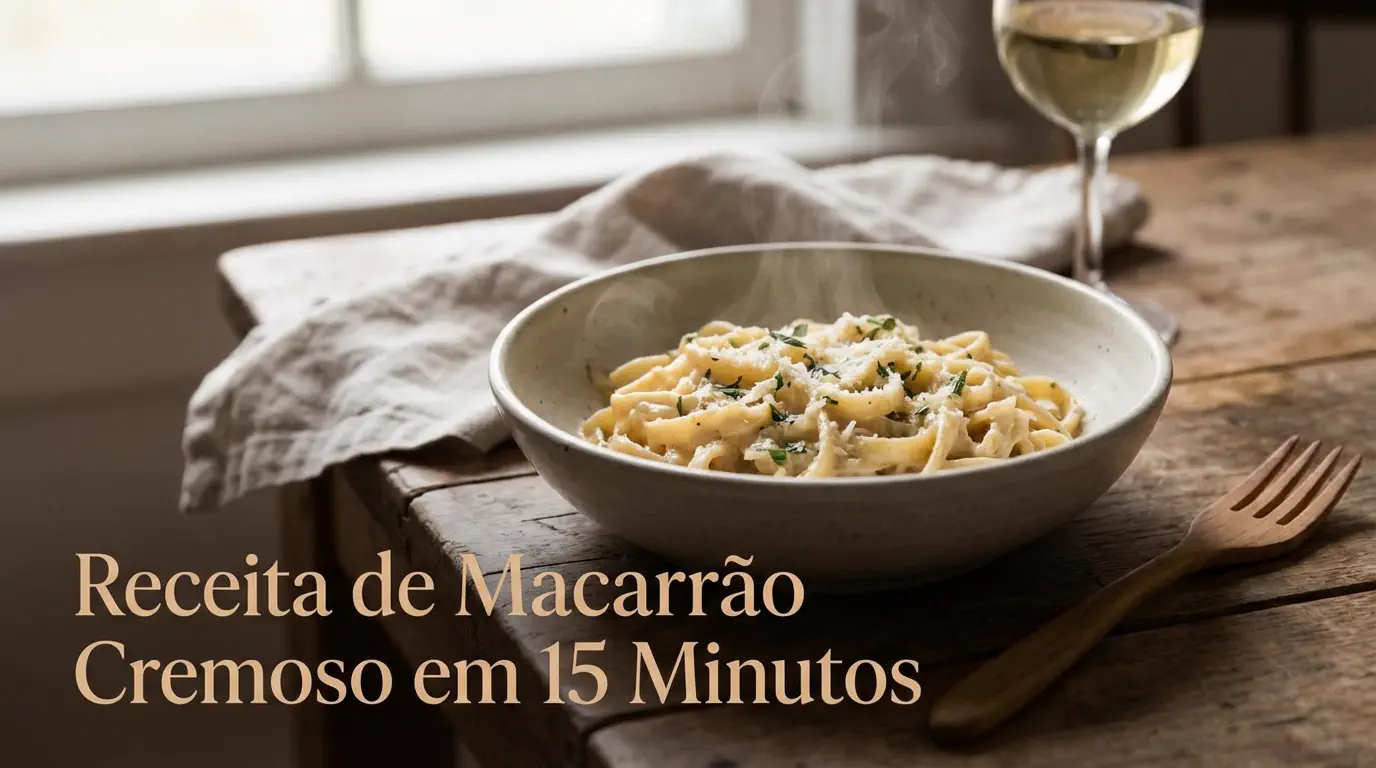 Receita de Macarrão Cremoso em 15 Minutos