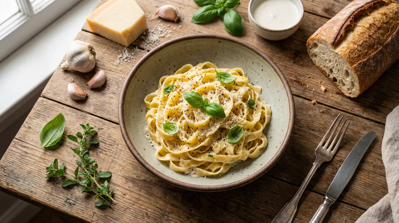 Receita de Macarrão Cremoso em 15 Minutos