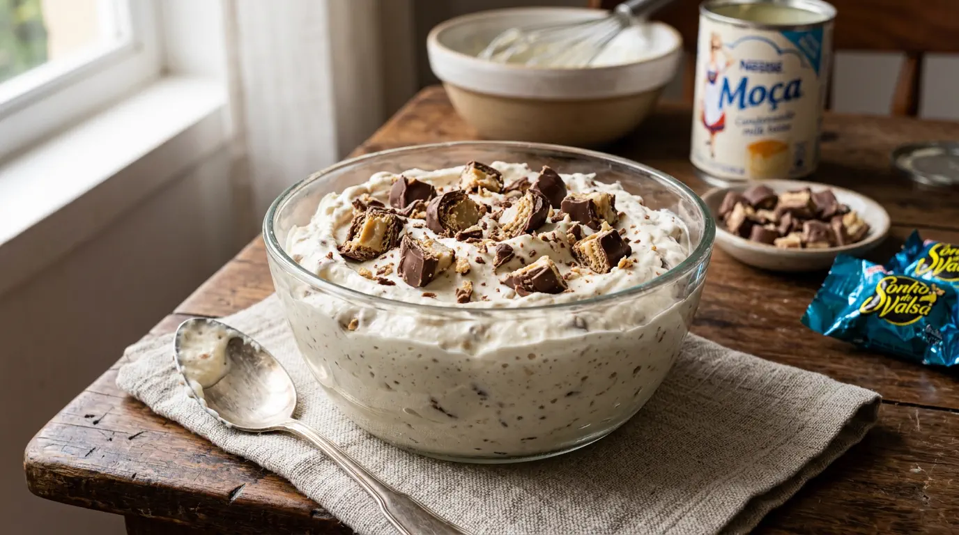 mousse de leite condensado com Sonho de Valsa cremosa