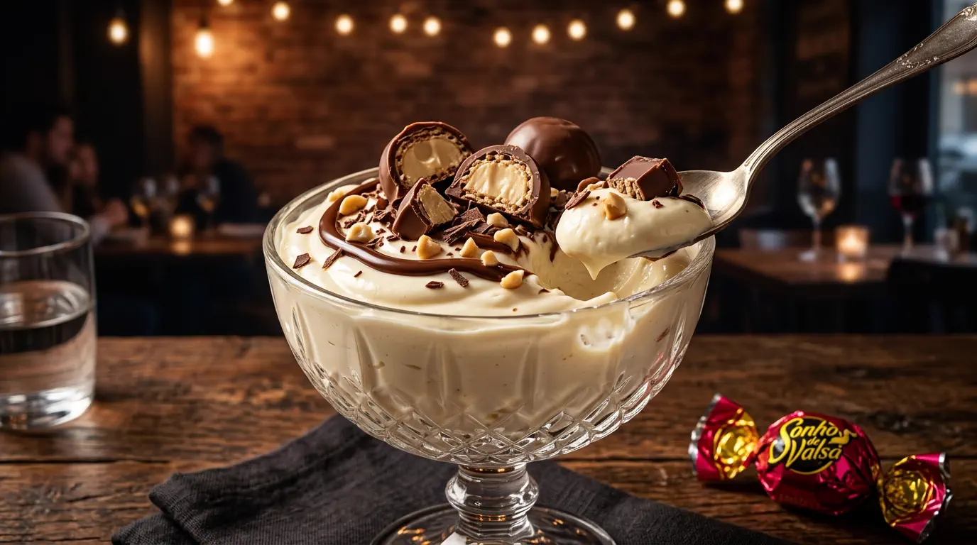 Mousse de Leite Condensado com Sonho de Valsa