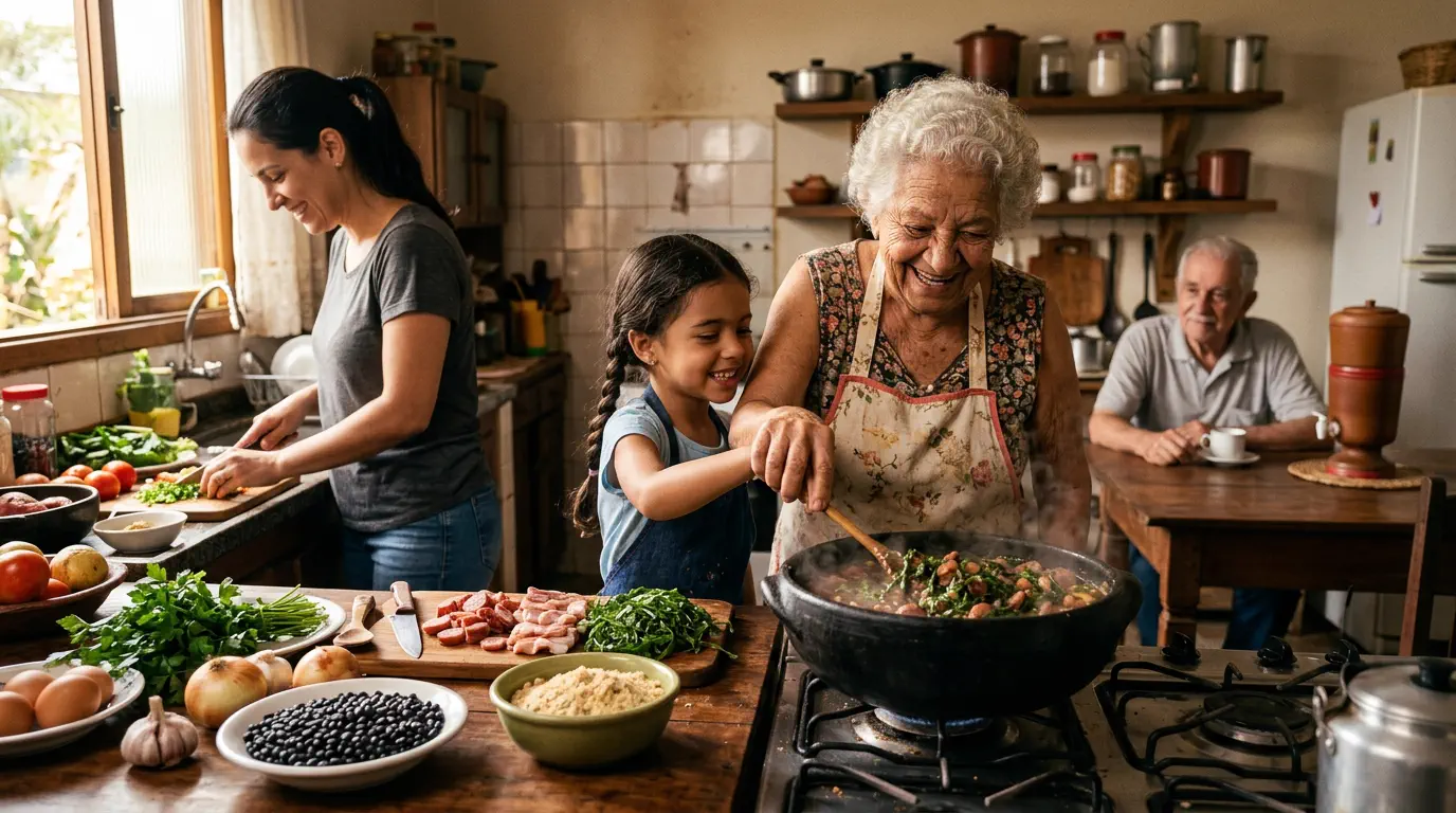 receitas caseiras que nunca saem de moda servidas em mesa familiar