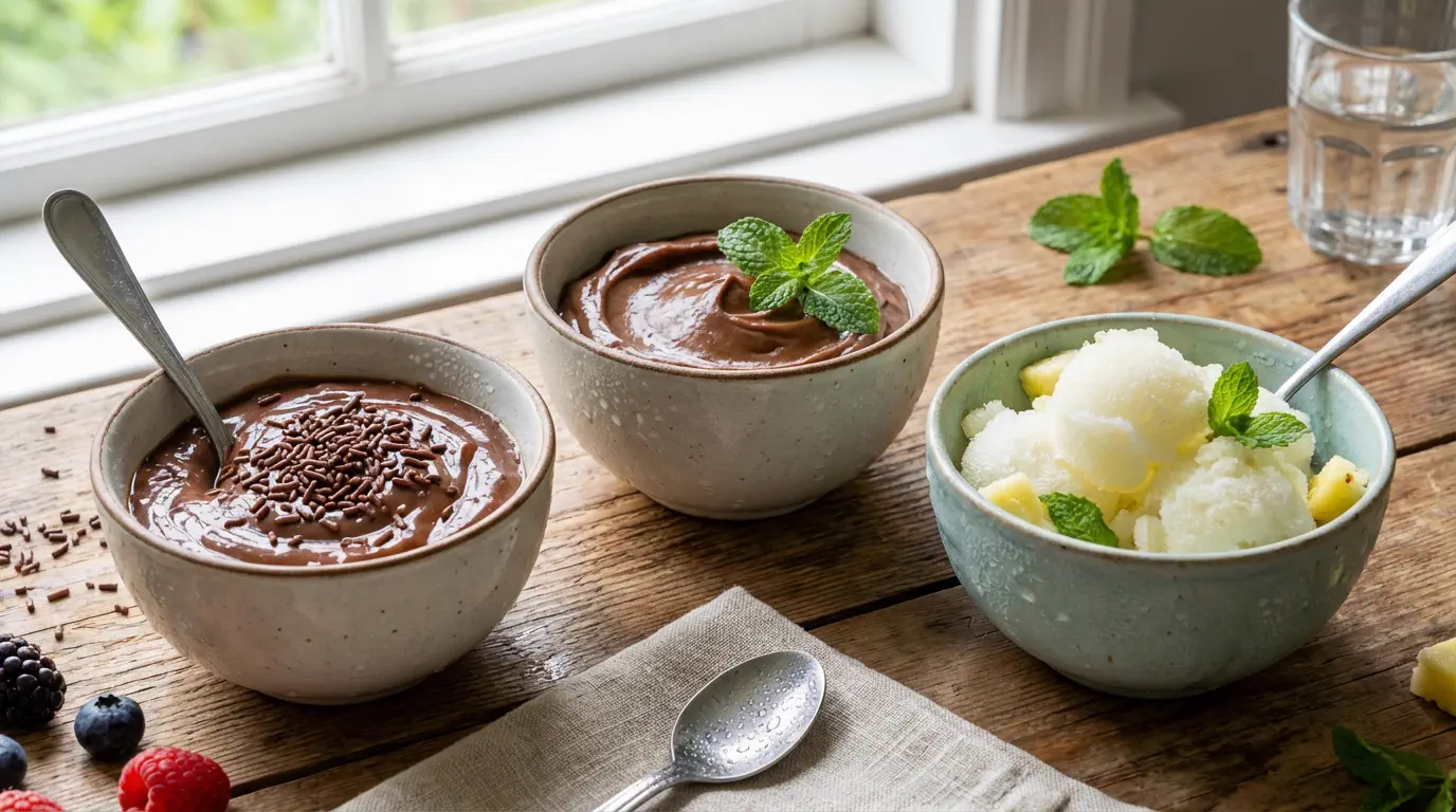 Sobremesas fáceis com 3 ingredientes mousse de chocolate e pudim